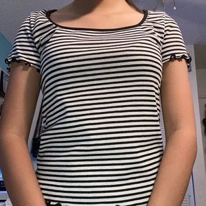 Black and white striped shirt